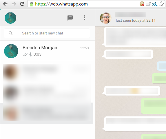 Whatsapp messenger από τον Chrome Browser