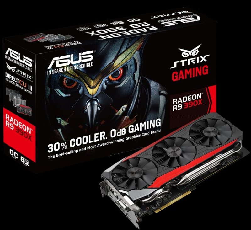 ASUS R9 390 STRIX series GPUs με DirectCU 3 cooler