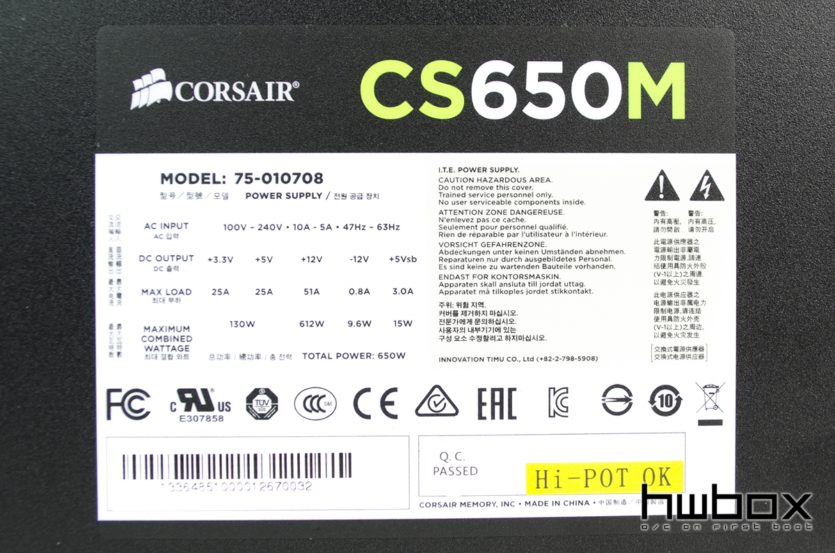 Corsair CS650M: Steady power source 