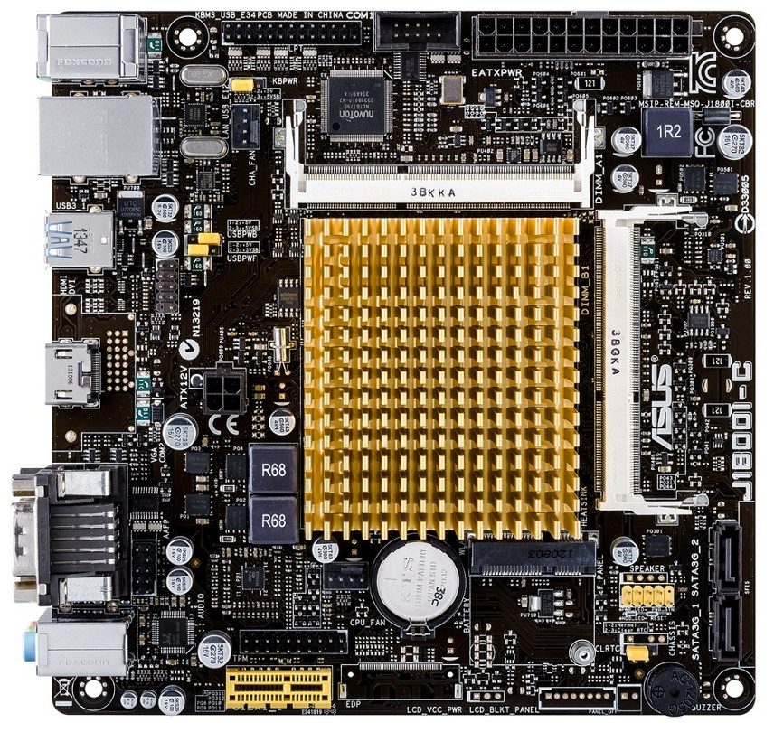 ASUS J1800I-C SoC mini-ITX motherboard
