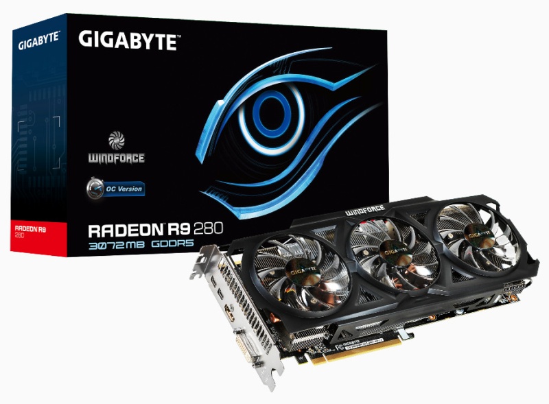 Gigabyte R9 280 R7 265 OC Edition GPUs