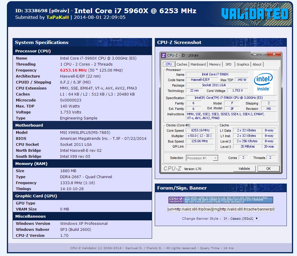 Intel Core i7 5960X Benchmarked and Overclocked