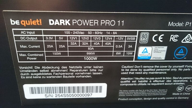 CeBIT 2015: be quiet! Dark Power Pro 1000W Τροφοδοτικό