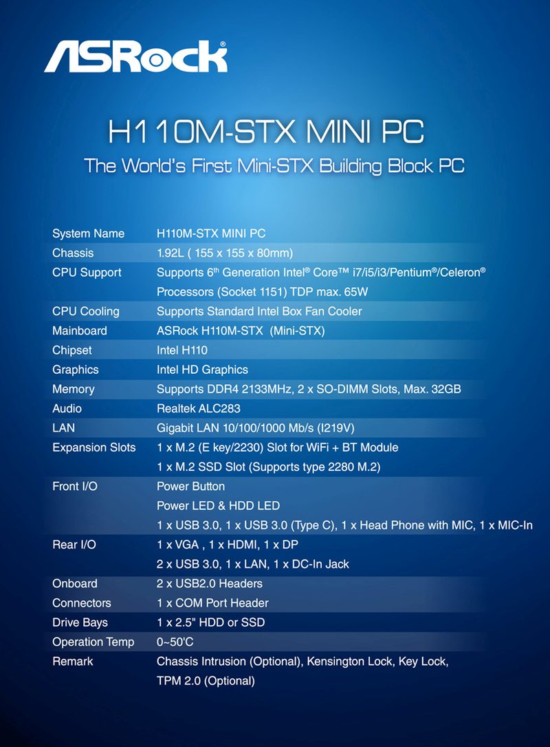 CES 2016: Mini-STX PC για Επιχειρήσεις και Εκπαίδευση από την ASRock