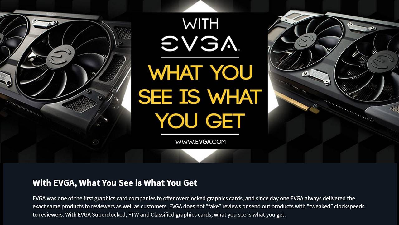 EVGA 'What you see is what you get' Promo