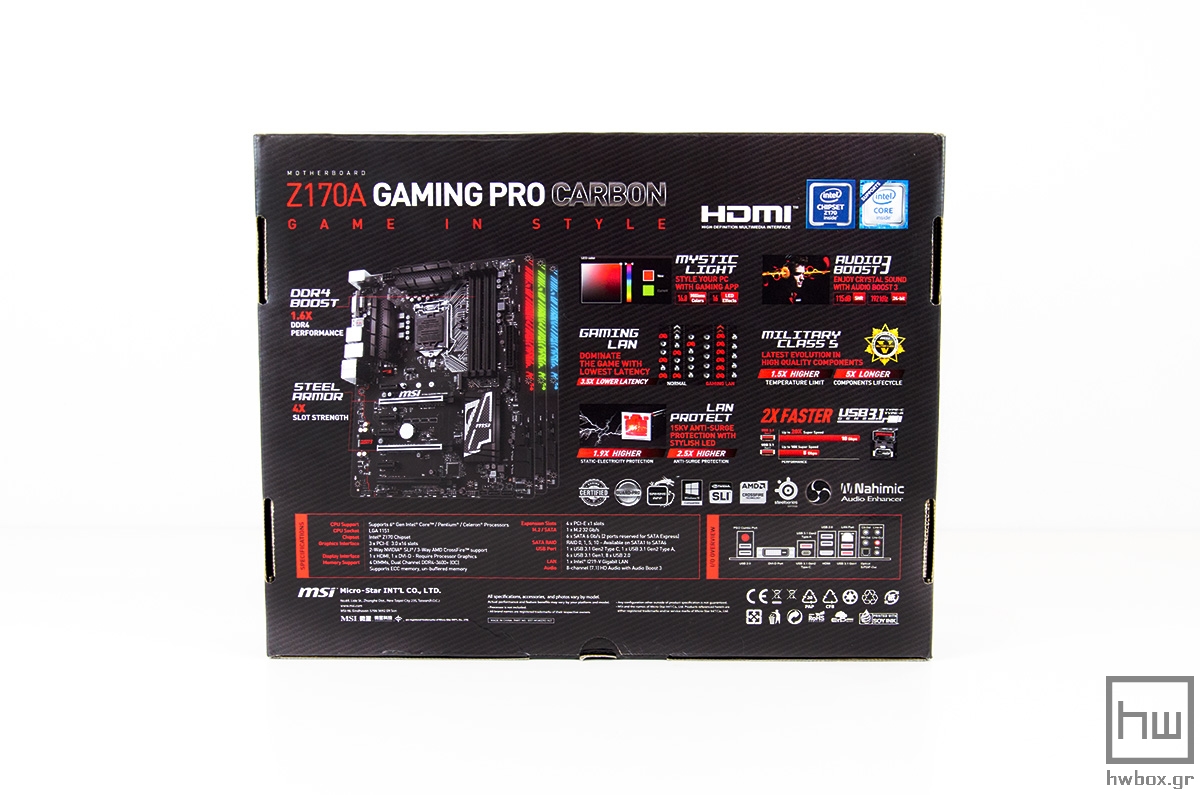 MSI Z170A Gaming Pro Carbon Review: The dark knight